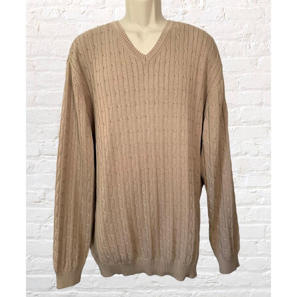 IZOD C Fresh Golf Sweater, Soft‎ Cableknit, New condition, Men's XXL
